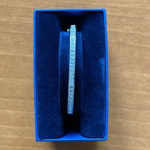 Swarovski Silver Bracelet Channel Set Bangle- wedding, holiday or night out